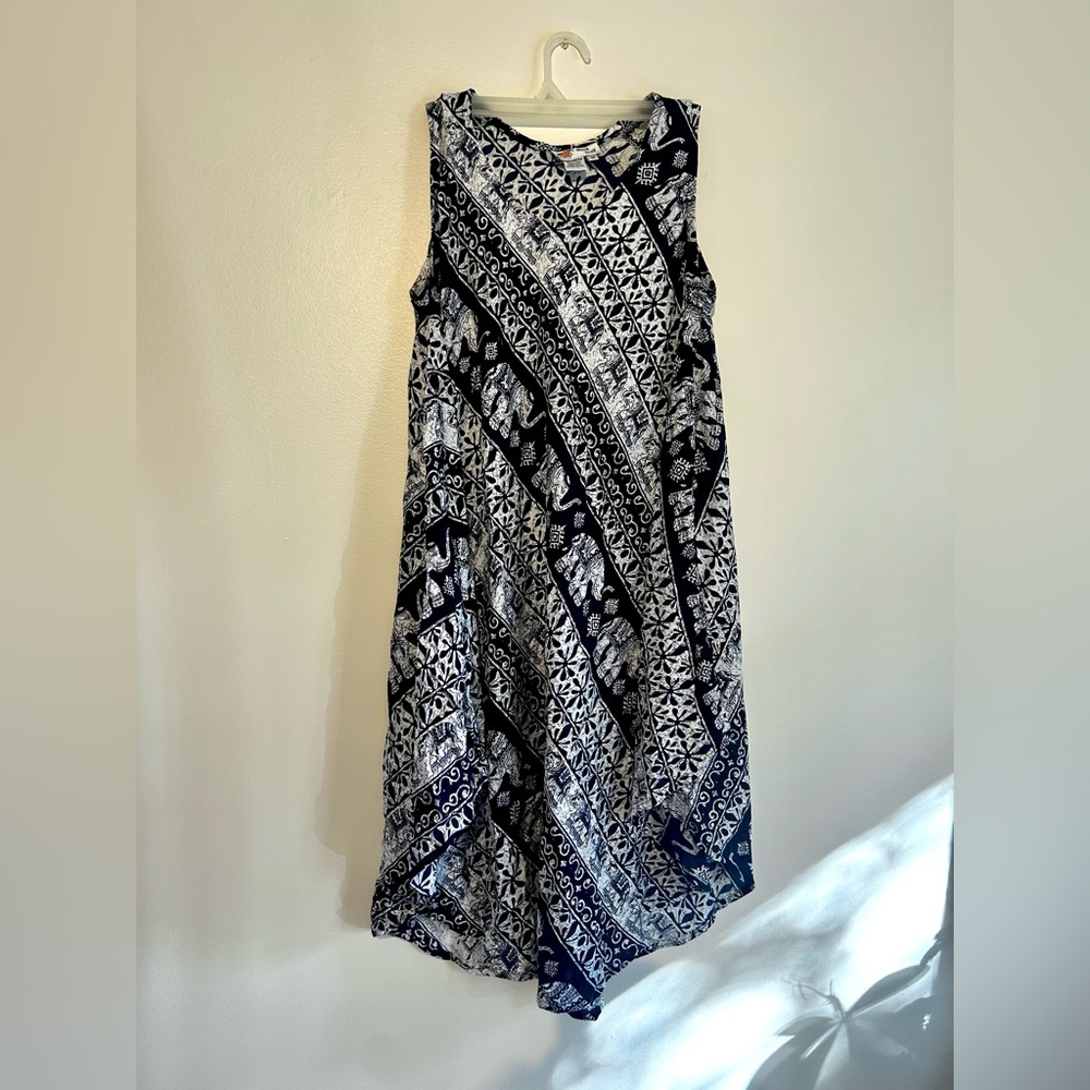 India Blue Swimsuit Cover - Size 1X